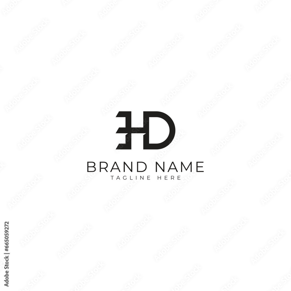 EHD letter logo creative design with vector graphic, EHD simple and modern logo.