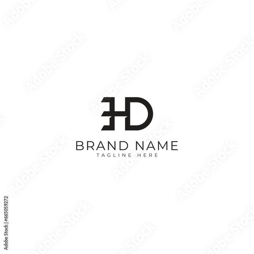 EHD letter logo creative design with vector graphic, EHD simple and modern logo.