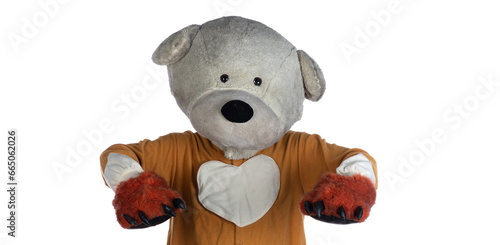 funny man in a bear costume