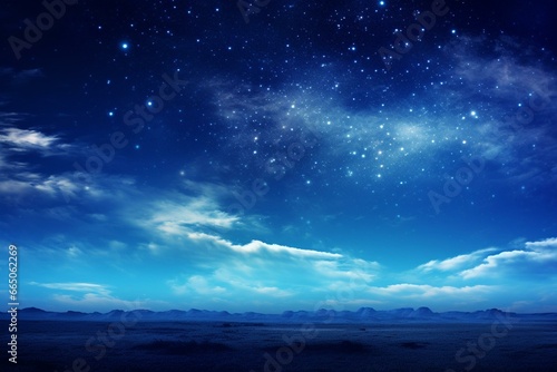 Wallpaper featuring a night sky under the milky way galaxy. Generative AI © Mariella