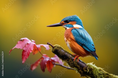 Kingfisher sitting on the tree branch. © MdBillal