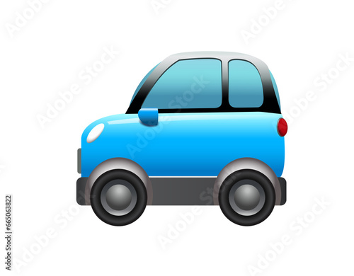 Blue Sport Utility Vehicle car icon  represents SUV  campervan or motorhome