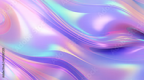 Holographic neon background  Colorful psychedelic abstract. Pastel color waves for background