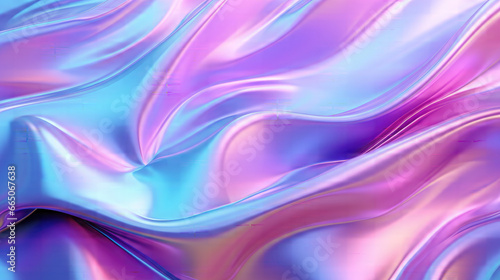 Holographic neon background  Colorful psychedelic abstract. Pastel color waves for background