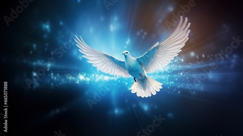 Dove descending from Heaven