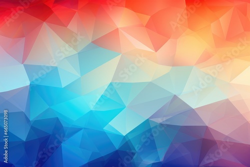 A vibrant geometric pattern with overlapping triangles