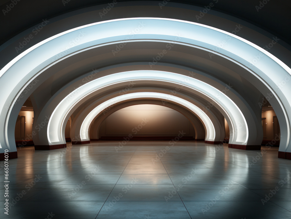 Motion blurred car light tracks in the tunnel Motion blurred car light tracks in the tunnel