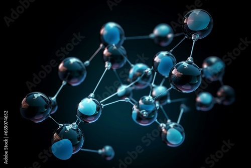 Illustration of a molecule. Generative AI