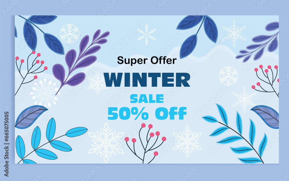 Winter sale design for advertising banners leaflets and flyer vector
