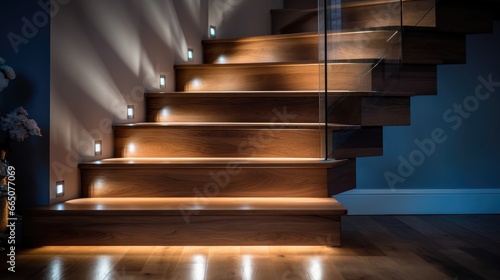 Illuminating Elegance: Enhance the safety and beauty of your contemporary wooden stairs with stylish stairway lights