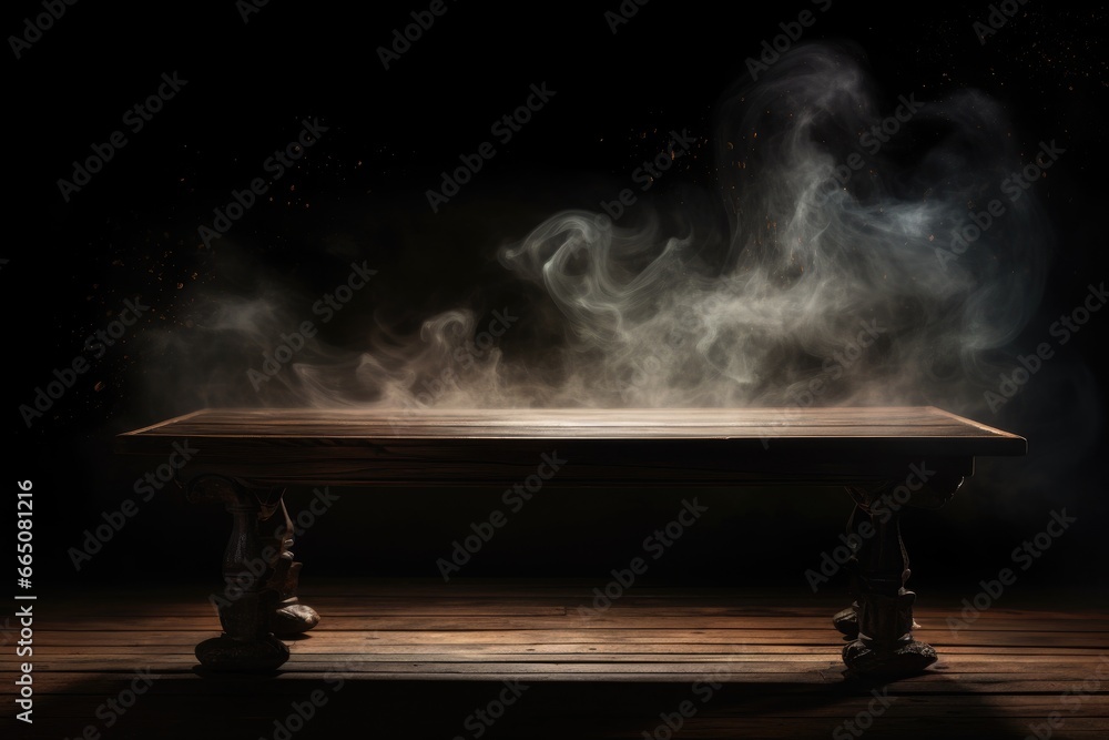 A smoky table with mysterious fumes
