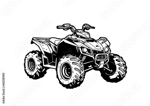 Ride quad bike icon. Simple illustration of ride quad bike vector icon for web design isolated on white background