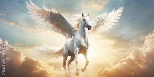 A white horse with wings. © Anowar