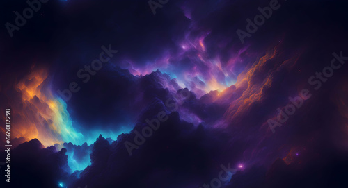 Beautiful space background with nebula and stars.