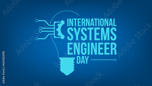  International Systems Engineer Day. Template for banner, greeting card, poster background. Vector illustration