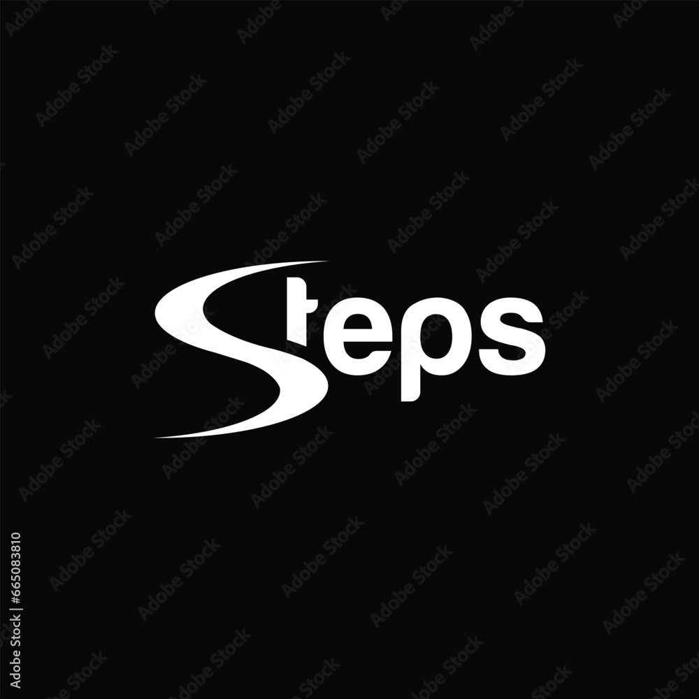 Step Text Logo Design. Letter S. Black and White Logo. Usable for Business Logos. Flat Vector Logo Design Template Step Text Logo Design. Letter S. Black and White Logo. Usable for Business Logos. Flat Vector Logo Design Template