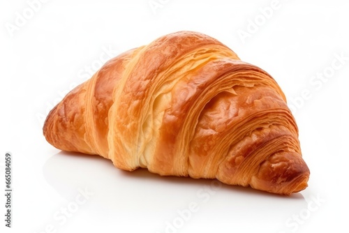 Croissant isolated on white background.