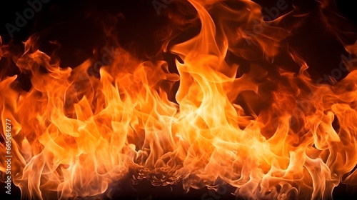 fire isolated on black background, flame element isolated, fire on black background, flame element
