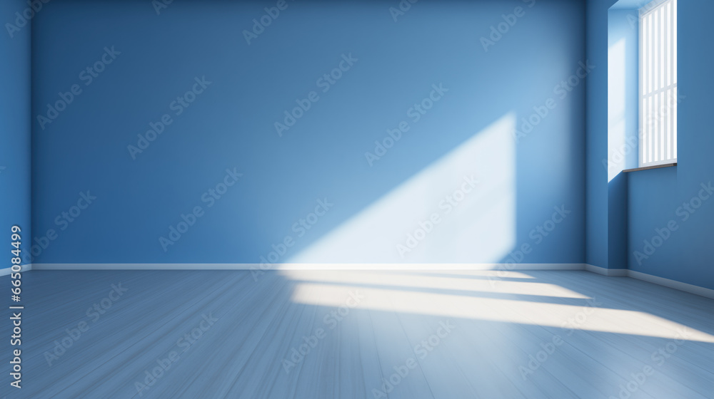 Obraz premium Empty room. Sun rays come through the window