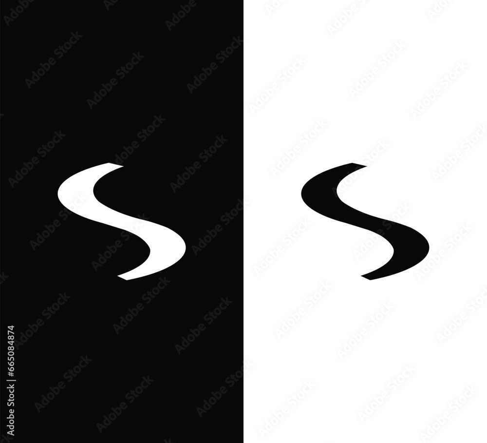 Modern Letter S Logo Design. Black and White Logo. Usable for Business Logos. Flat Vector Logo Design Template Modern Letter S Logo Design. Black and White Logo. Usable for Business Logos. Flat Vector Logo Design Template