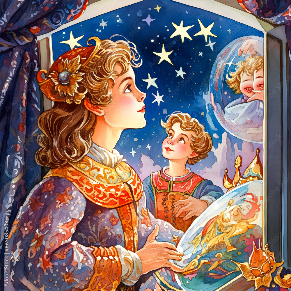 Fototapeta premium a prince and princesses love story tale. Once Upon a Love. 