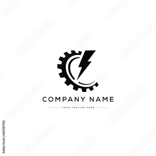 Car Service Logo Design. Black and White Logo. Usable for Business Logos. Flat Vector Logo Design Template