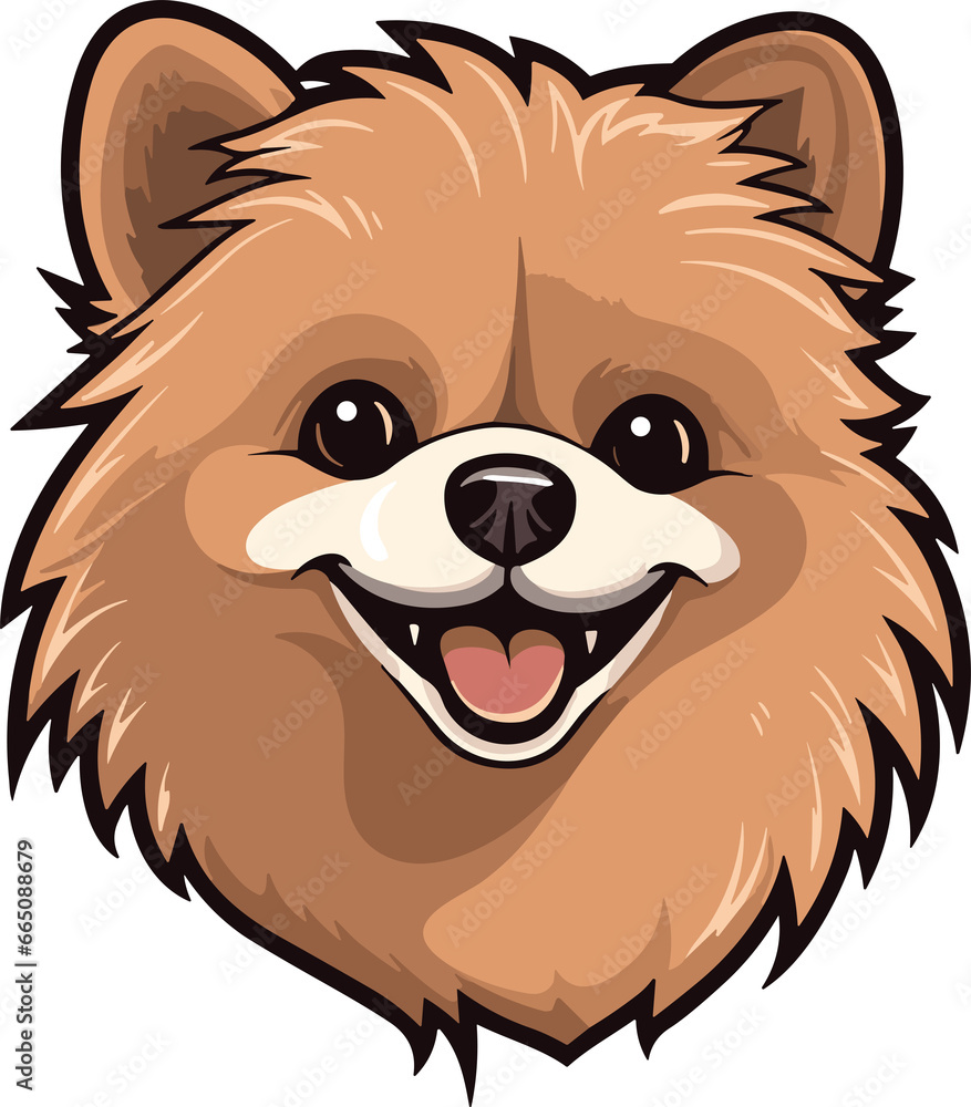 Pomeranian dog.Cartoon dog or puppy characters design. Pomeranian dog.Cartoon dog or puppy characters design.