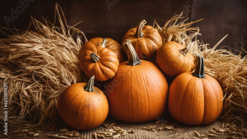 Wallpaper Mural Vintage Pumpkin Patch on Hay Torontodigital.ca