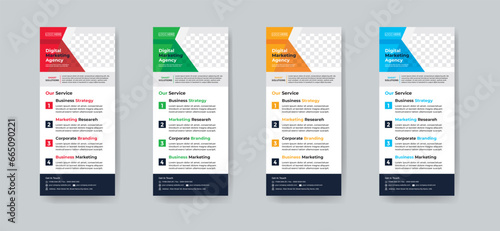 Modern creative corporate business dl flyer or rack card layout concept background flyer brochure cover template for grow up your business to the next level