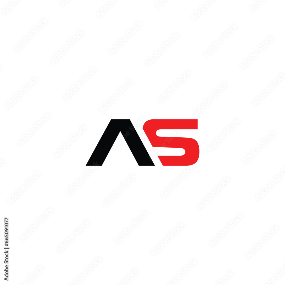 Monogram Letter AS Logo Design. Black and White Logo. Usable for Business Logos. Flat Vector Logo Design Template Monogram Letter AS Logo Design. Black and White Logo. Usable for Business Logos. Flat Vector Logo Design Template
