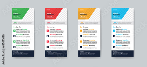 Modern creative corporate business dl flyer or rack card layout concept background flyer brochure cover template for grow up your business to the next level