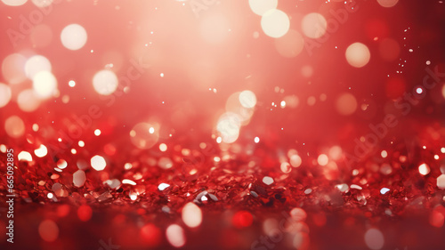 Elegant Red Sparkling Holiday Backdrop