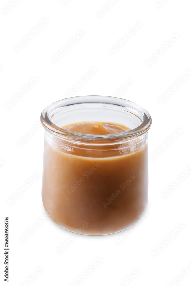 Apple puree or butter on a white isolated background Apple puree or butter on a white isolated background