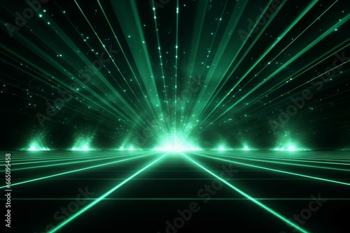Abstract futuristic background with laser beam lights. Generative AI