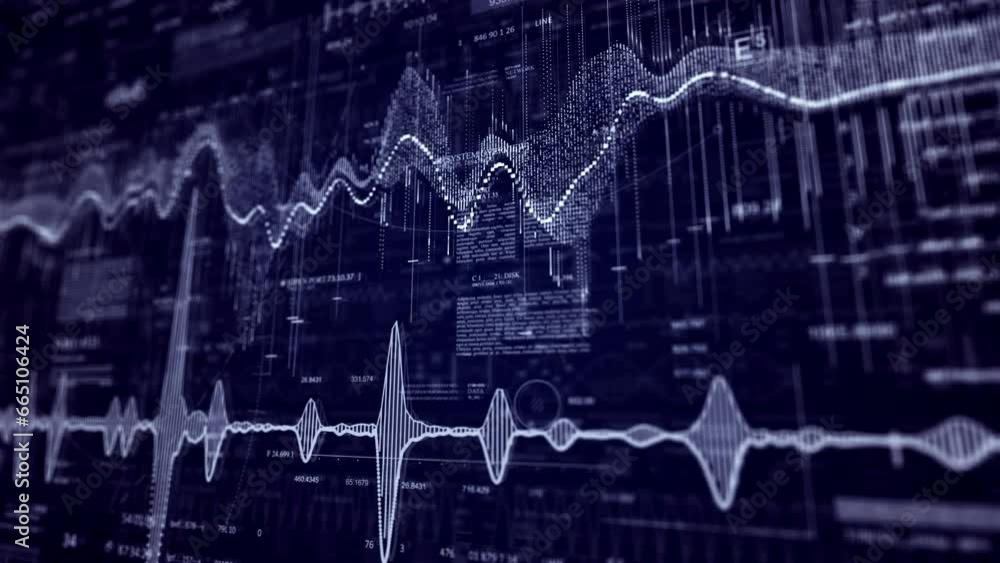 Equalizer HUD monitor data, programming text. User Interface data ...