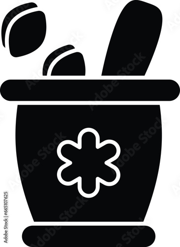 herbal medicine glyph icon design style