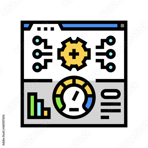 performance testing analyst color icon vector. performance testing analyst sign. isolated symbol illustration