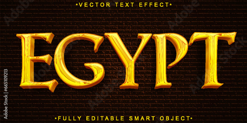 Golden Historic Egypt Vector Fully Editable Smart Object Text Effect