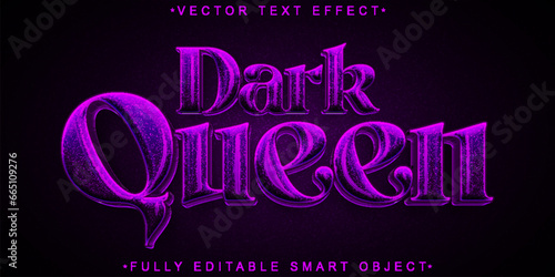 Dark queen Vector Fully Editable Smart Object Text Effect