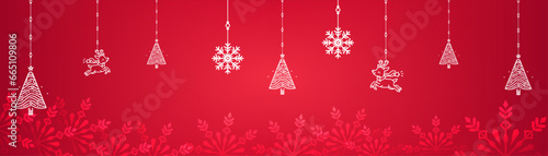 merry christmas red poster or banner background or social media wish cards for christmas