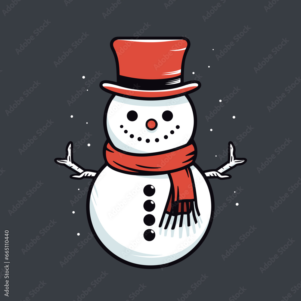 minimalist snowman design