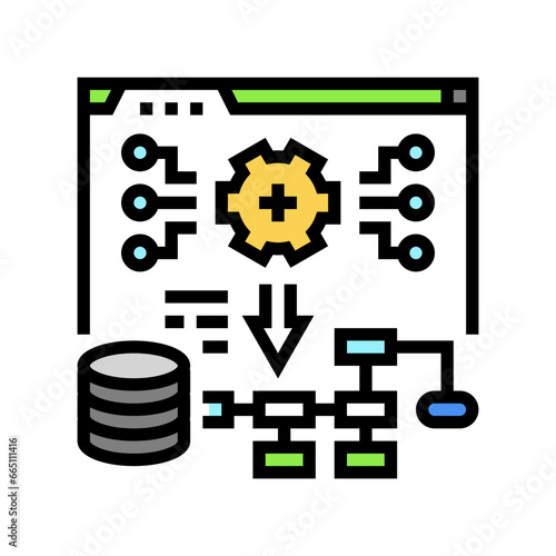 system deployment analyst color icon vector. system deployment analyst sign. isolated symbol illustration