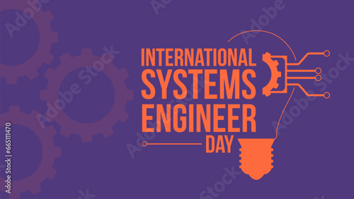  International Systems Engineer Day. Template for banner, greeting card, poster background. Vector illustration