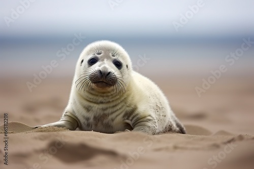 Harbor seal cub. photo