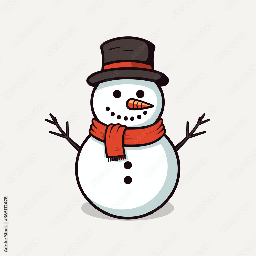 minimalist snowman design