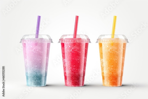 Refreshing and vibrant beverages served with colorful straws
