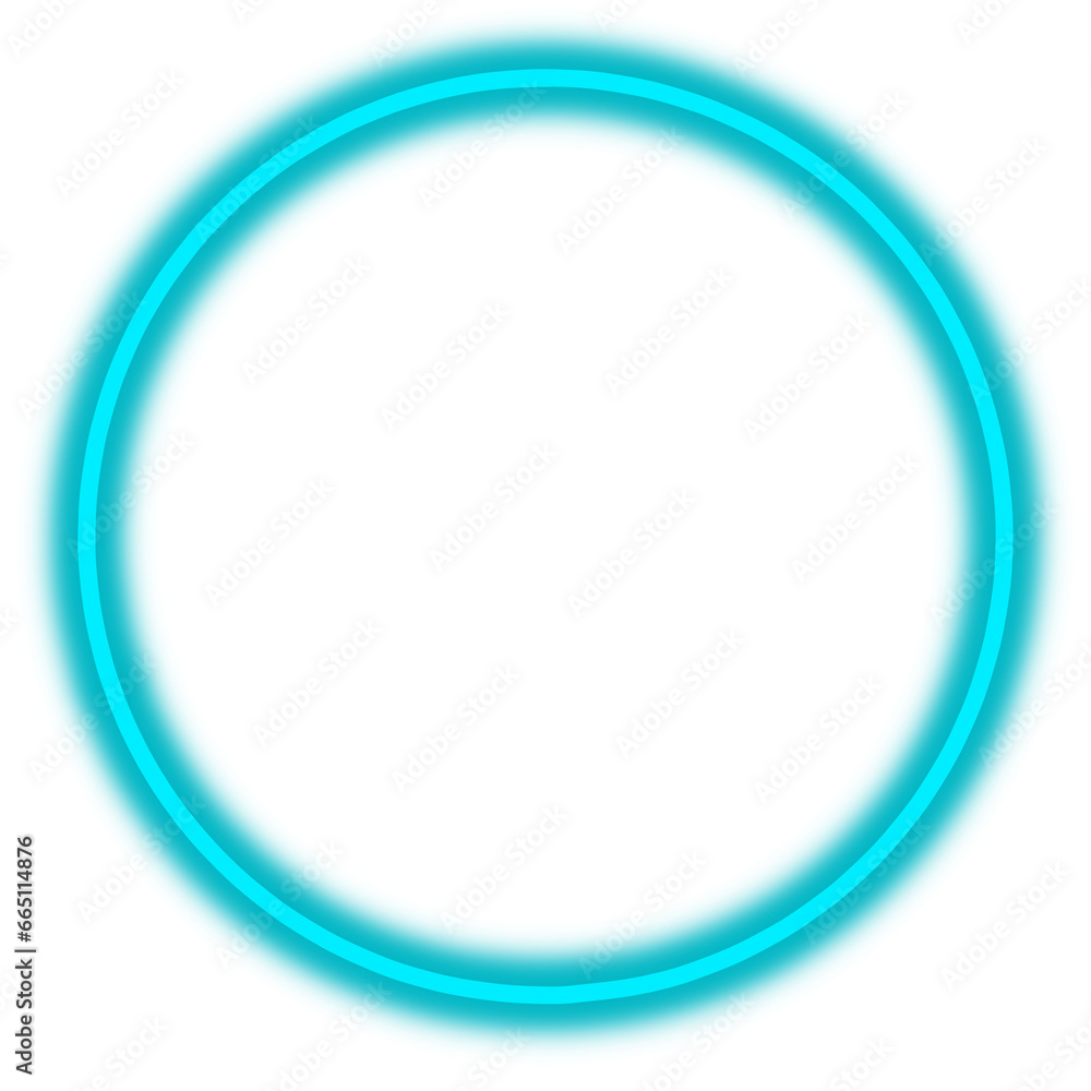 cyan circle glow neon frame cyan circle glow neon frame