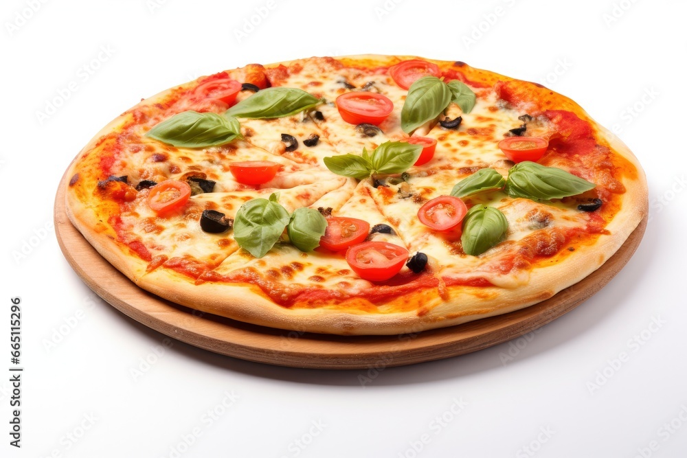 Pizza isolated on white background.