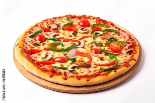 Pizza isolated on white background.