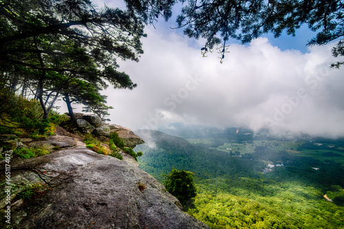 View from top of Yonah Mountain in North Georgia, USA photo